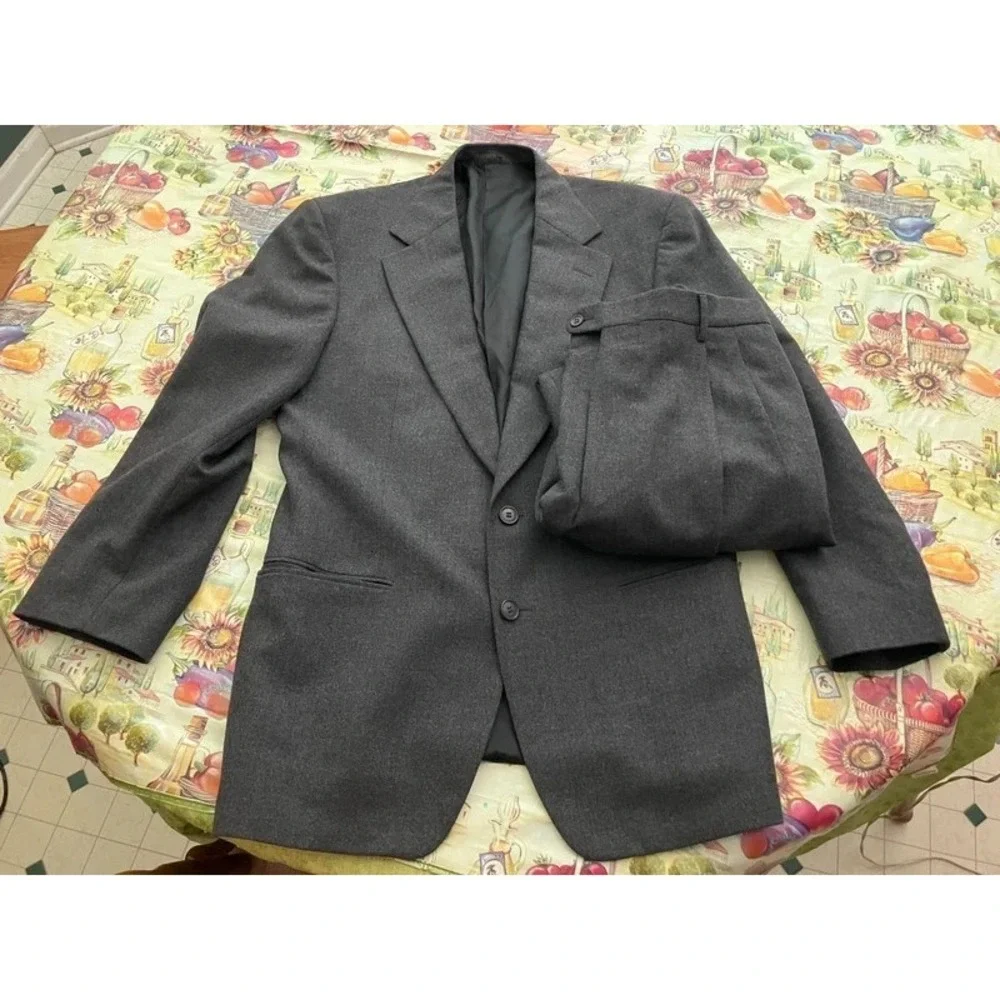 VTG Ermengildo Zegna 2pc Wool Blend 50 Euro Soft Suit Italy Old Money
